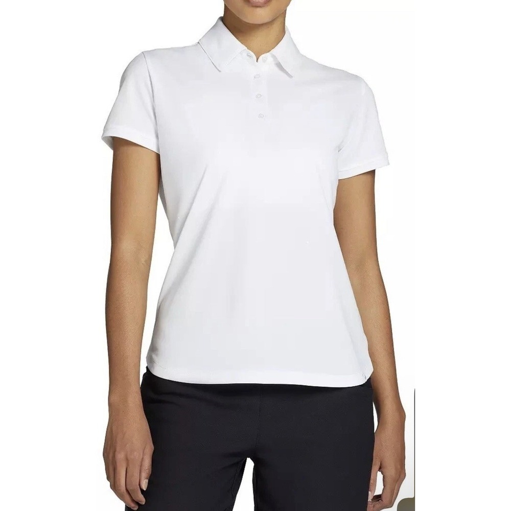 Lady Hagen Clubhouse Pique Short Sleeve Golf Polo White Size XL